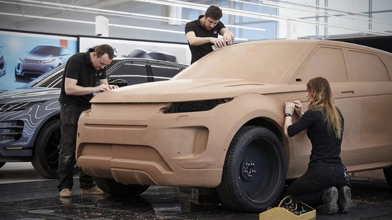 Процесс создания модели автомобиля из глины
