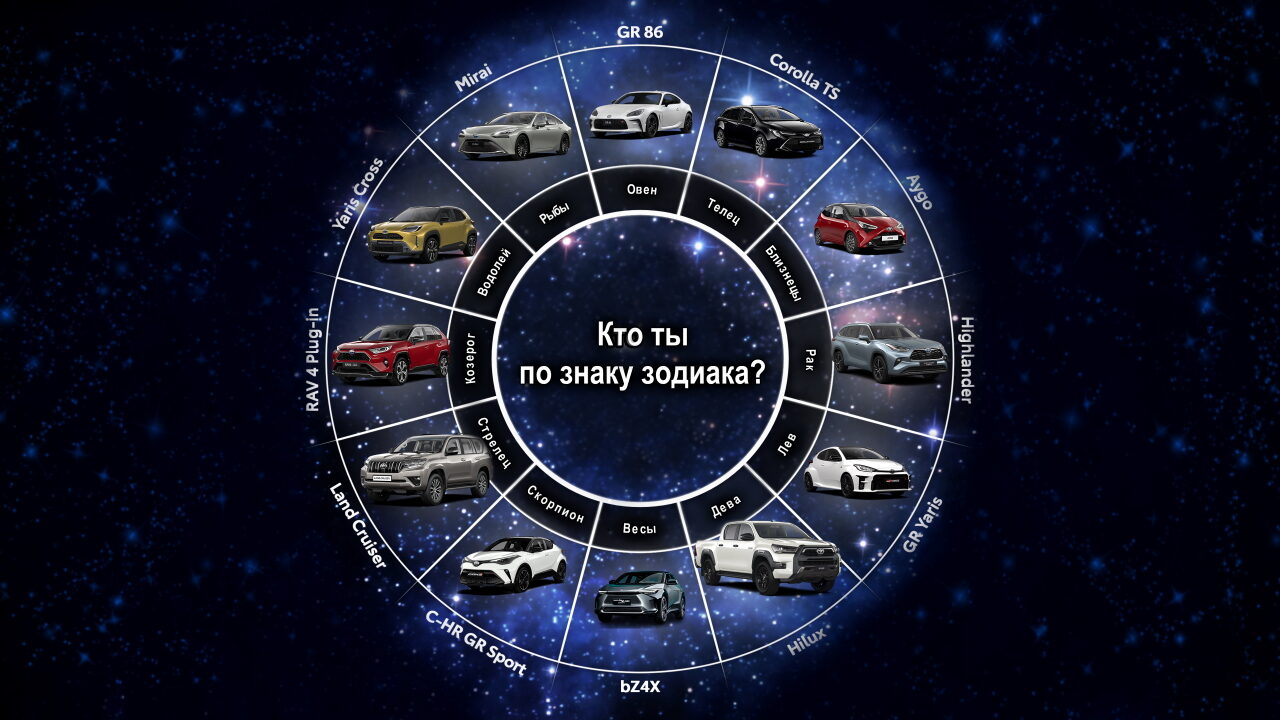 Toyota рекомендует выбирать автомобиль по знаку зодиака