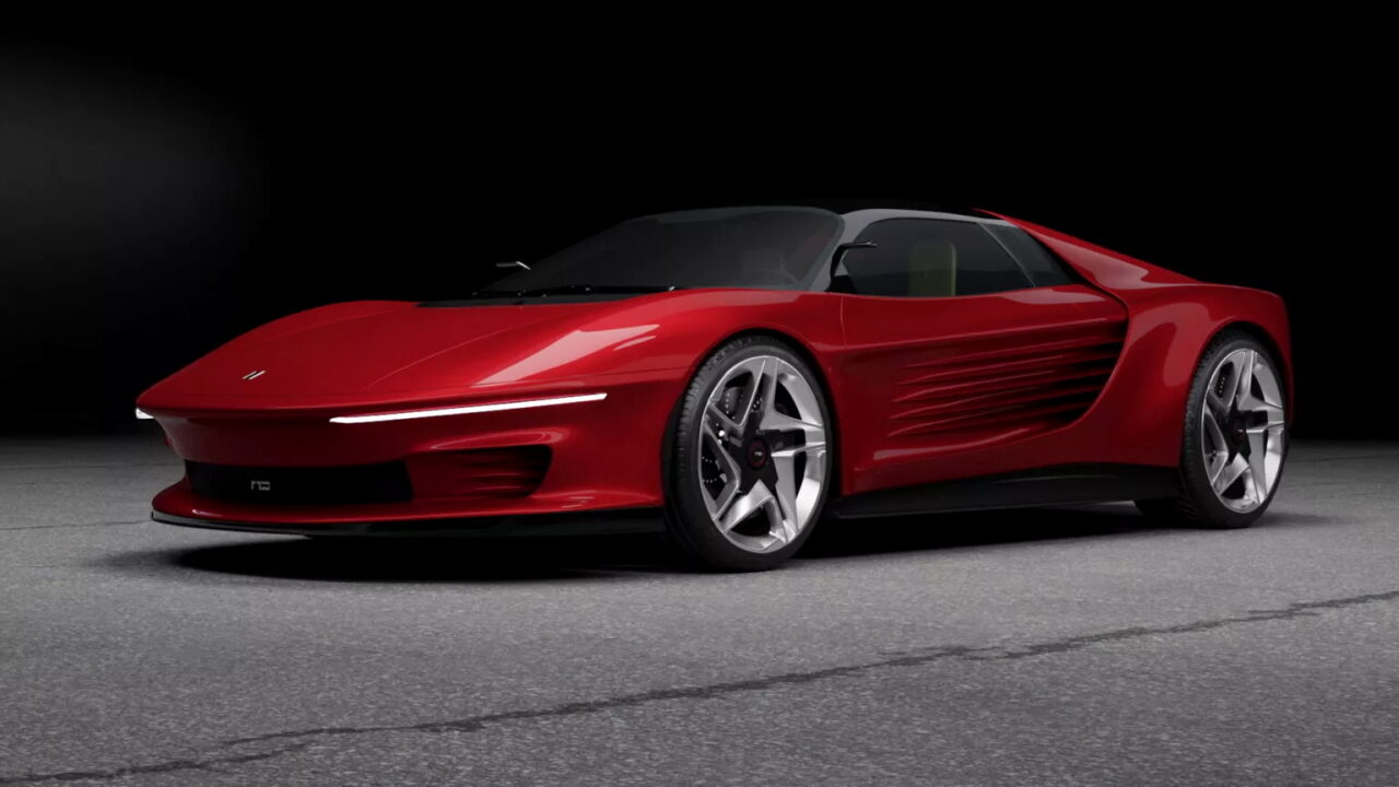 An independent designer showed a modern version of the Ferrari Testarossa