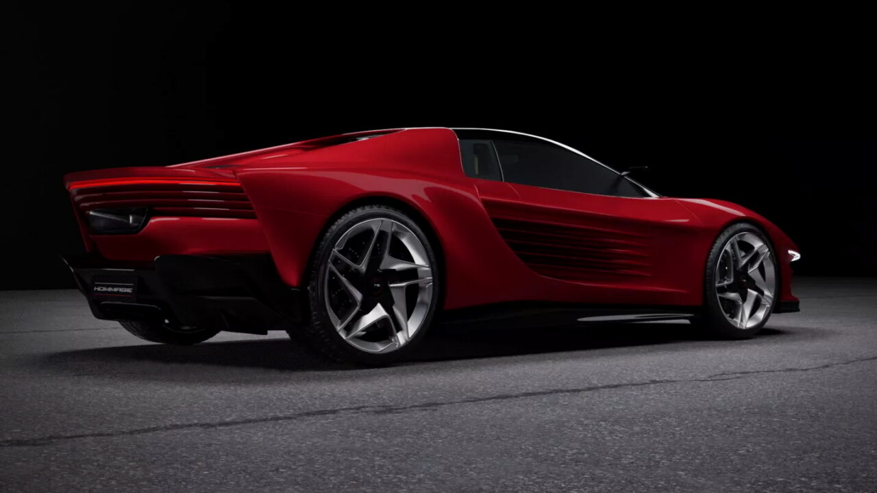An independent designer showed a modern version of the Ferrari Testarossa