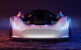 Немецкий дизайнер разработал Tesla SpaceX Model R – электромобиль с ракетными двигателями